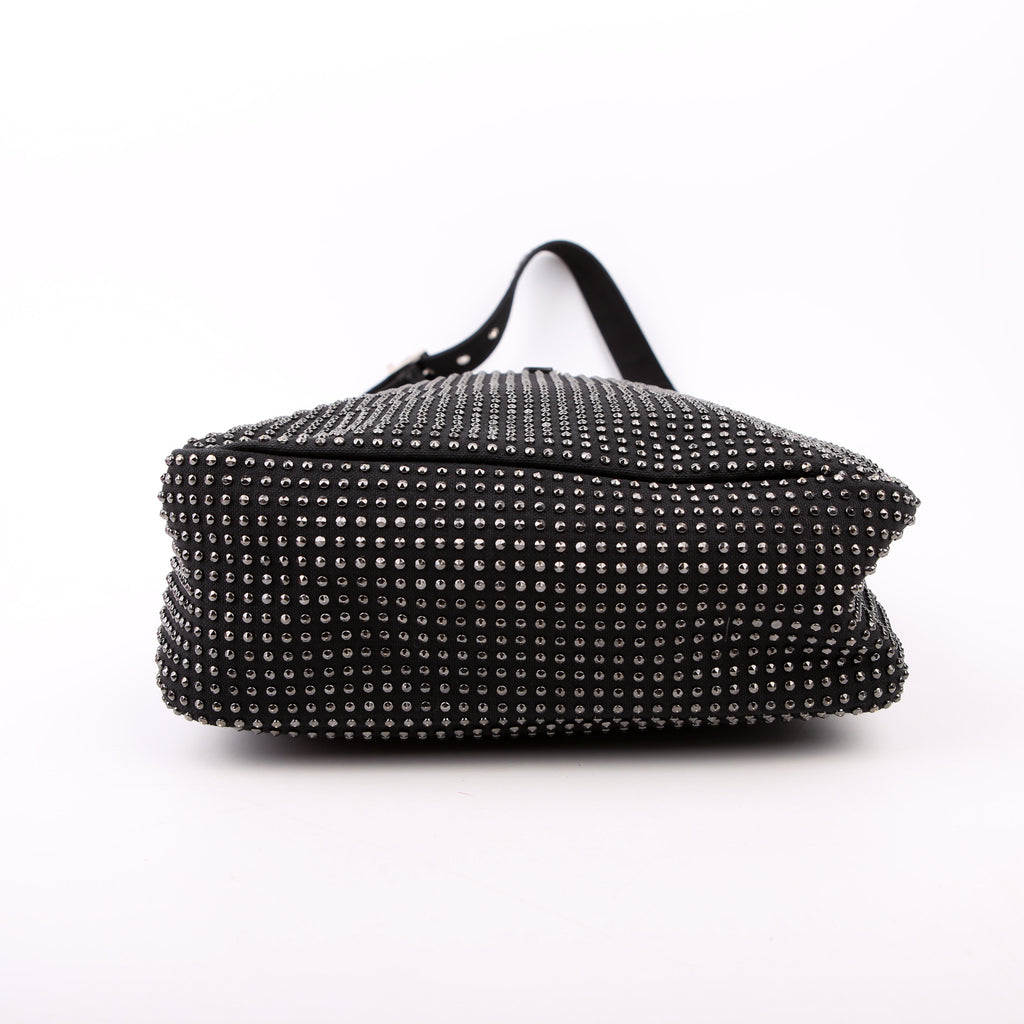 SAINT LAURENT 716140 Le 5 A 7 Supple Medium Canvas/Crystal Black