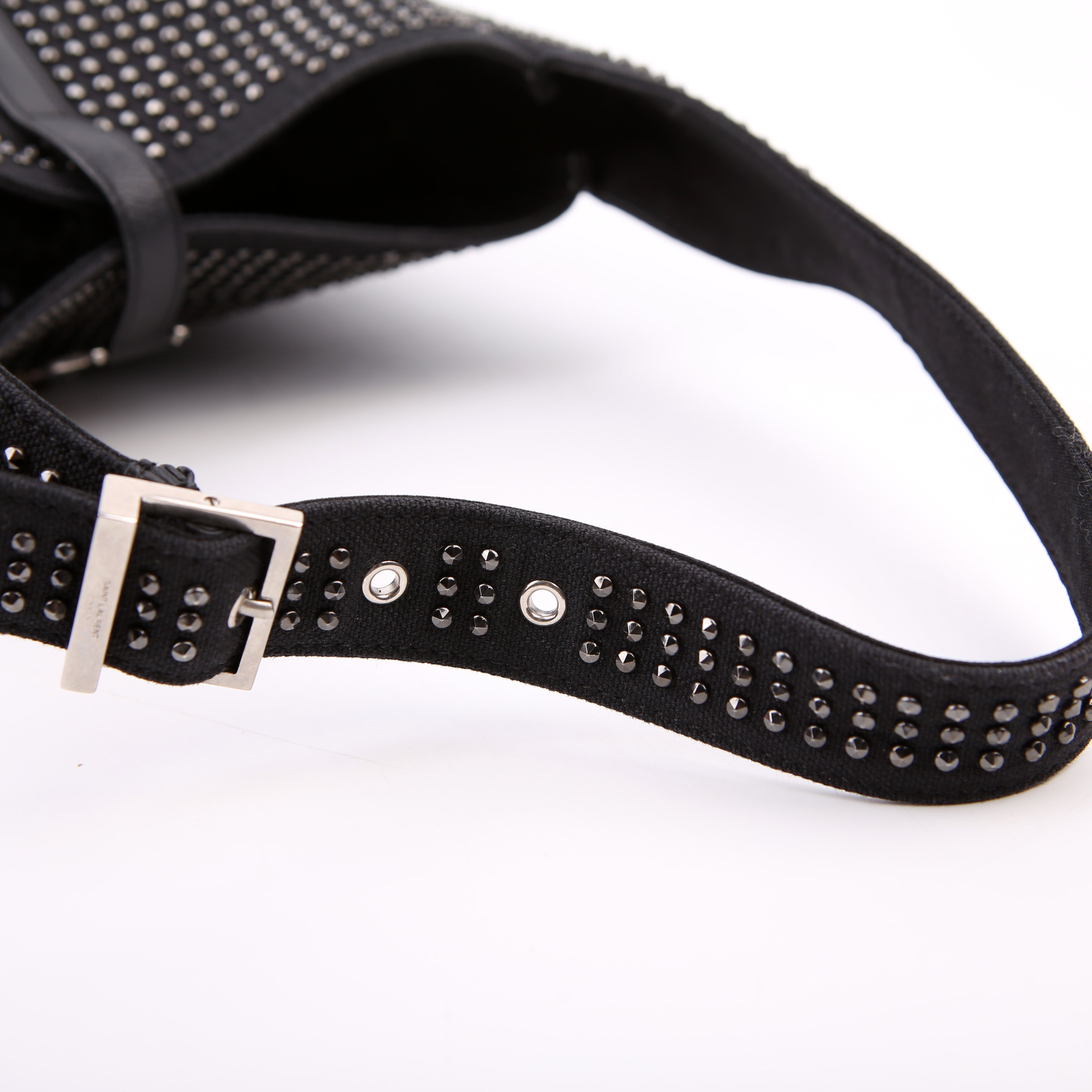 SAINT LAURENT 716140 Le 5 A 7 Supple Medium Canvas/Crystal Black