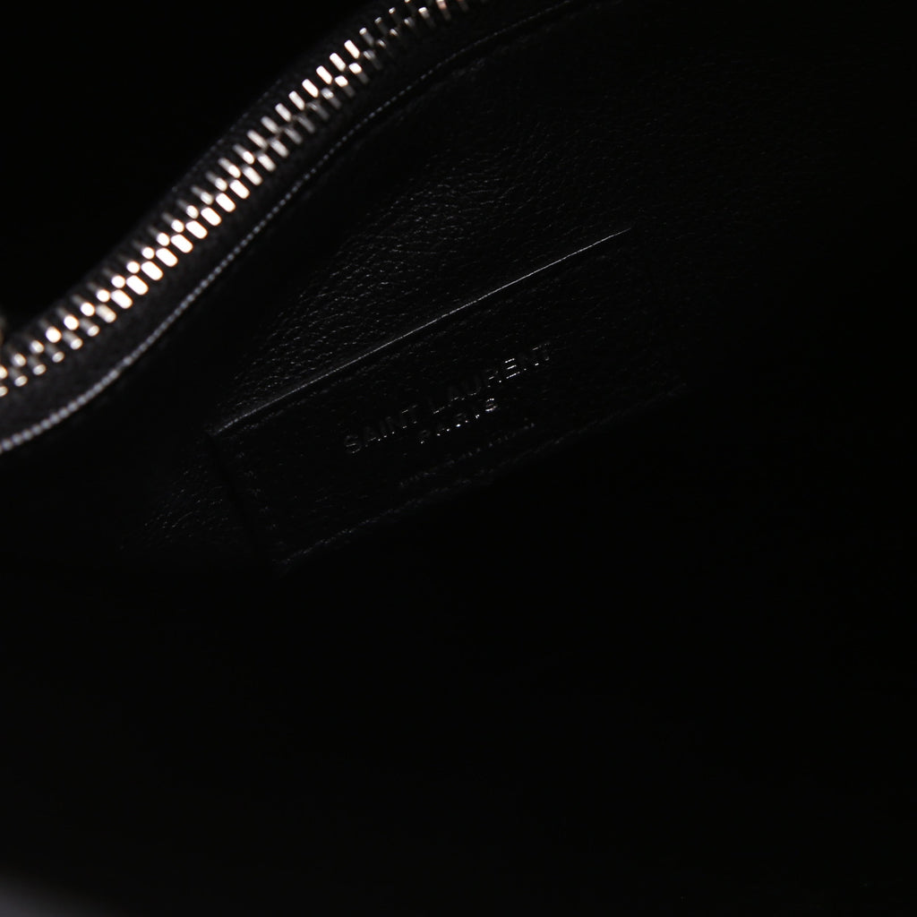 SAINT LAURENT 716140 Le 5 A 7 Supple Medium Canvas/Crystal Black