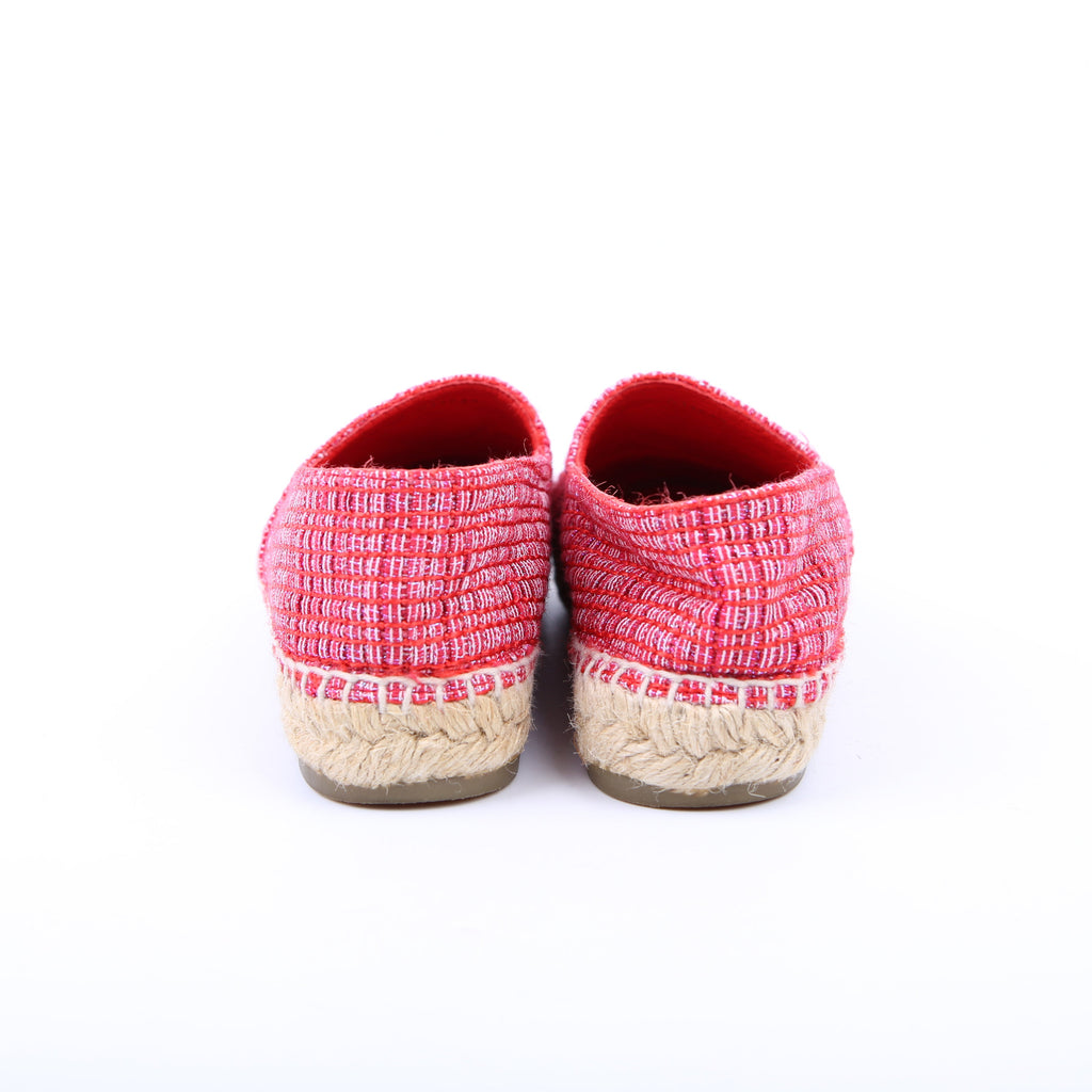 Tweed CC Espadrilles Size 36 Pink/Red