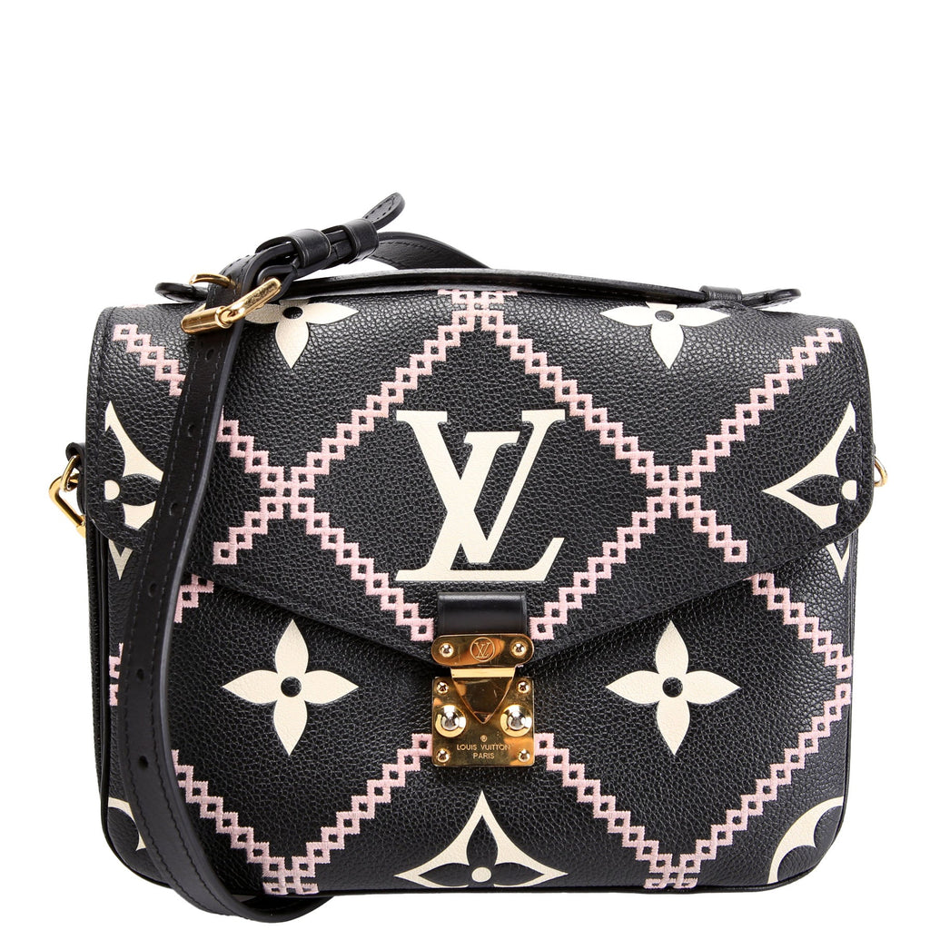 Pochette Metis Empreinte Giant Broderies Black/Pink