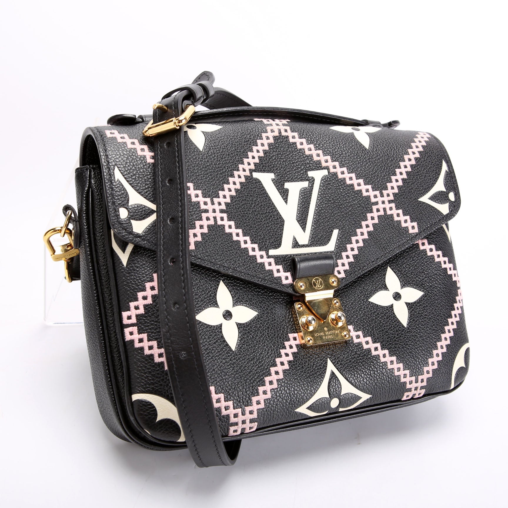 Pochette Metis Empreinte Giant Broderies Black/Pink