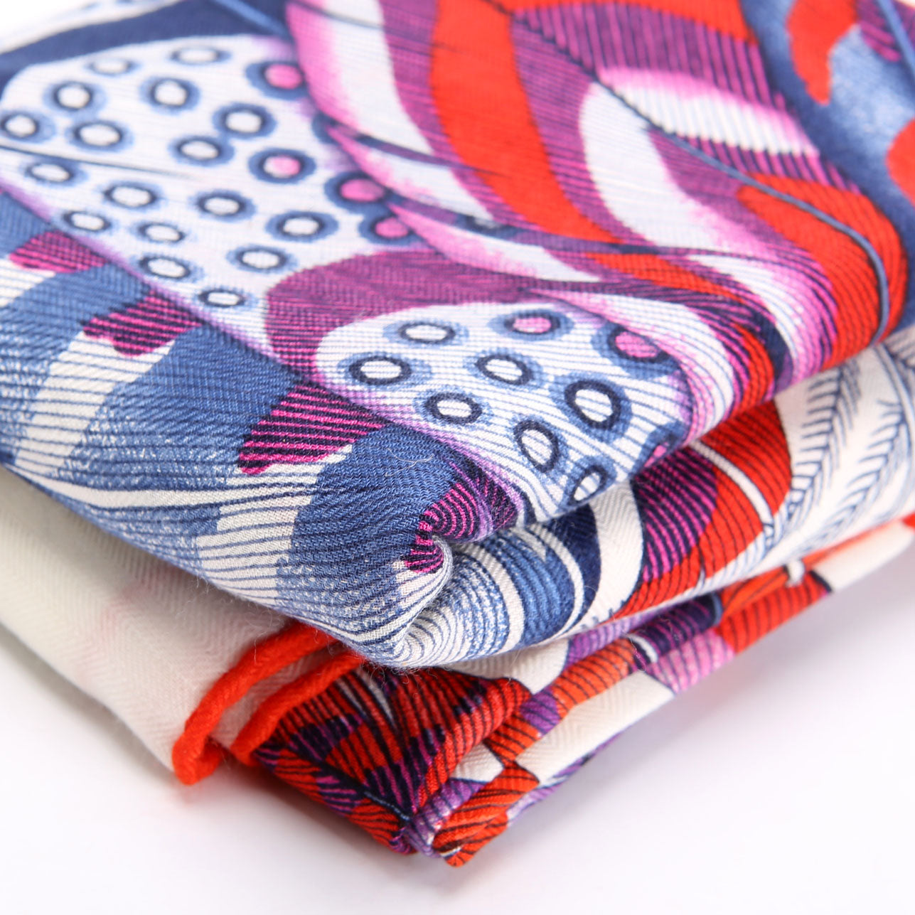 Scarf: Shawl Plumes En Fete 140 Cashmere Multi