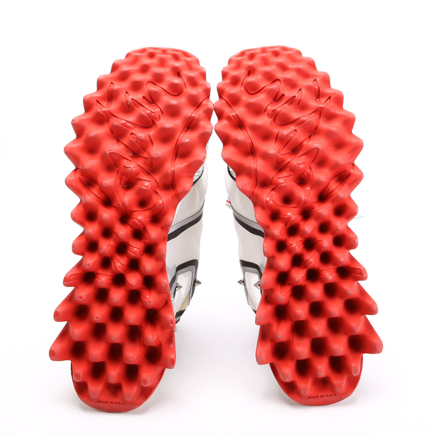 Sharkina Strass Flat Sneakers Size 38.5 Red/White