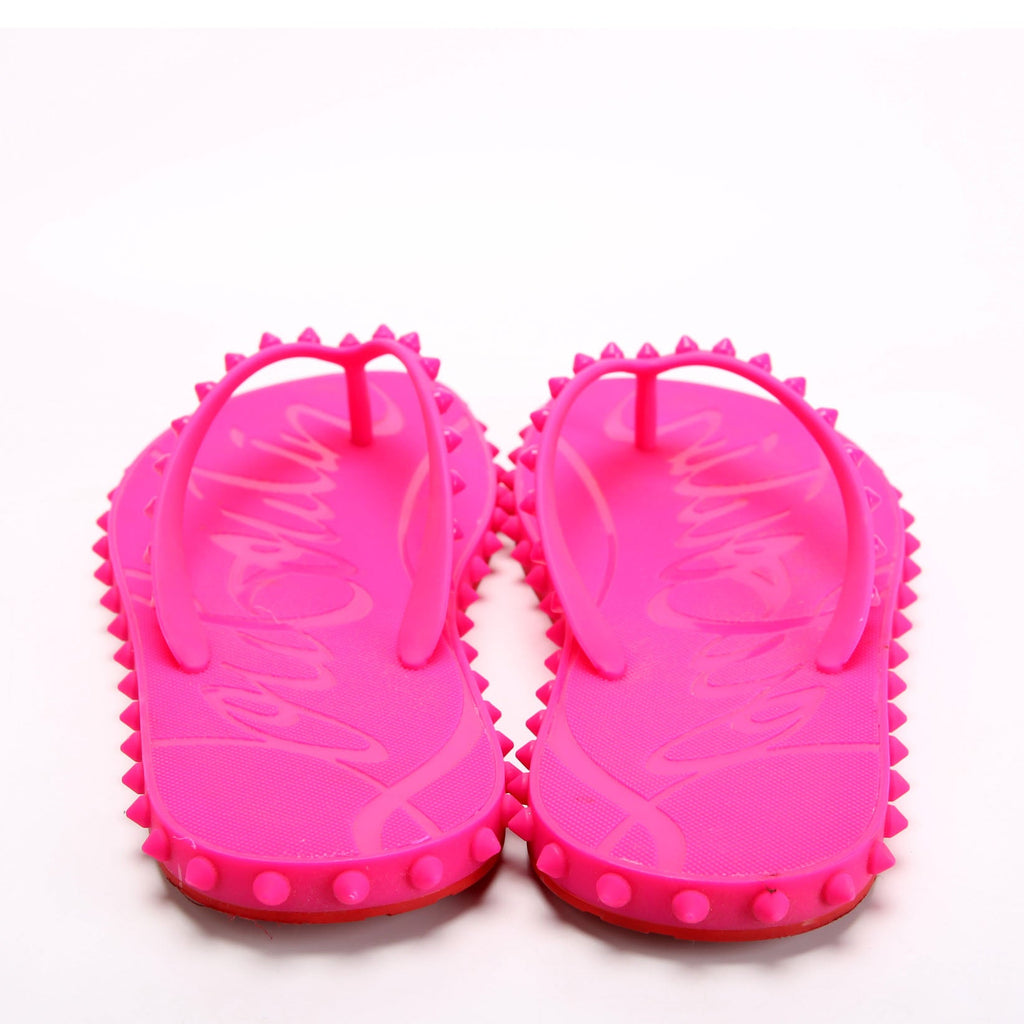 Super Loubi Spike Flip Flops Size 41 Pink