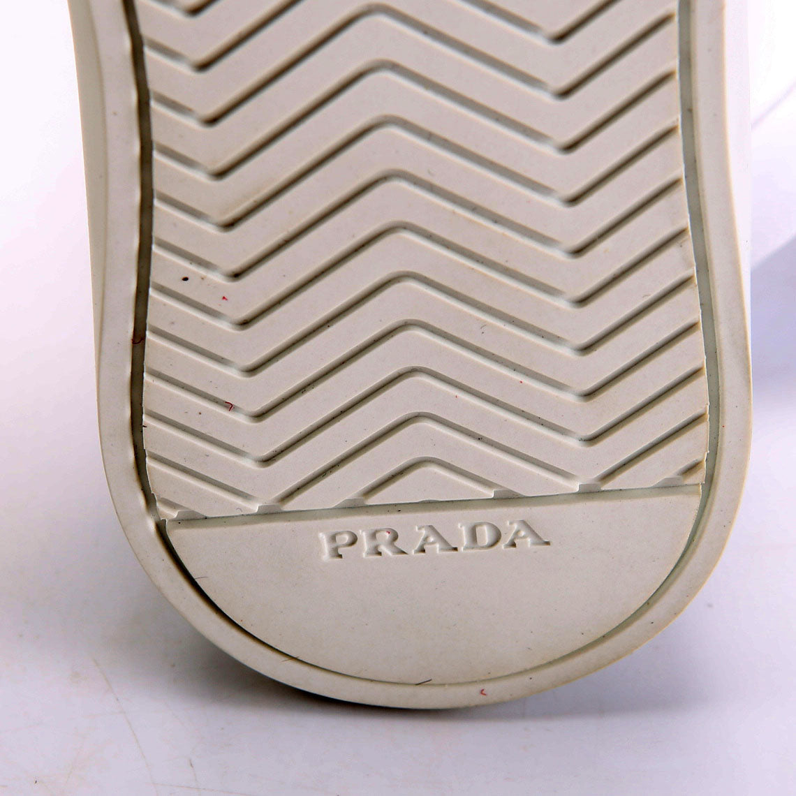 Prada Wheel Pouch Re-Nylon High Top Sneakers Size 38 White
