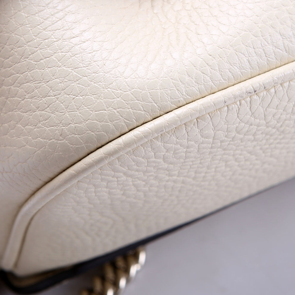 536224 Soho Chain Tassel Flap Cream