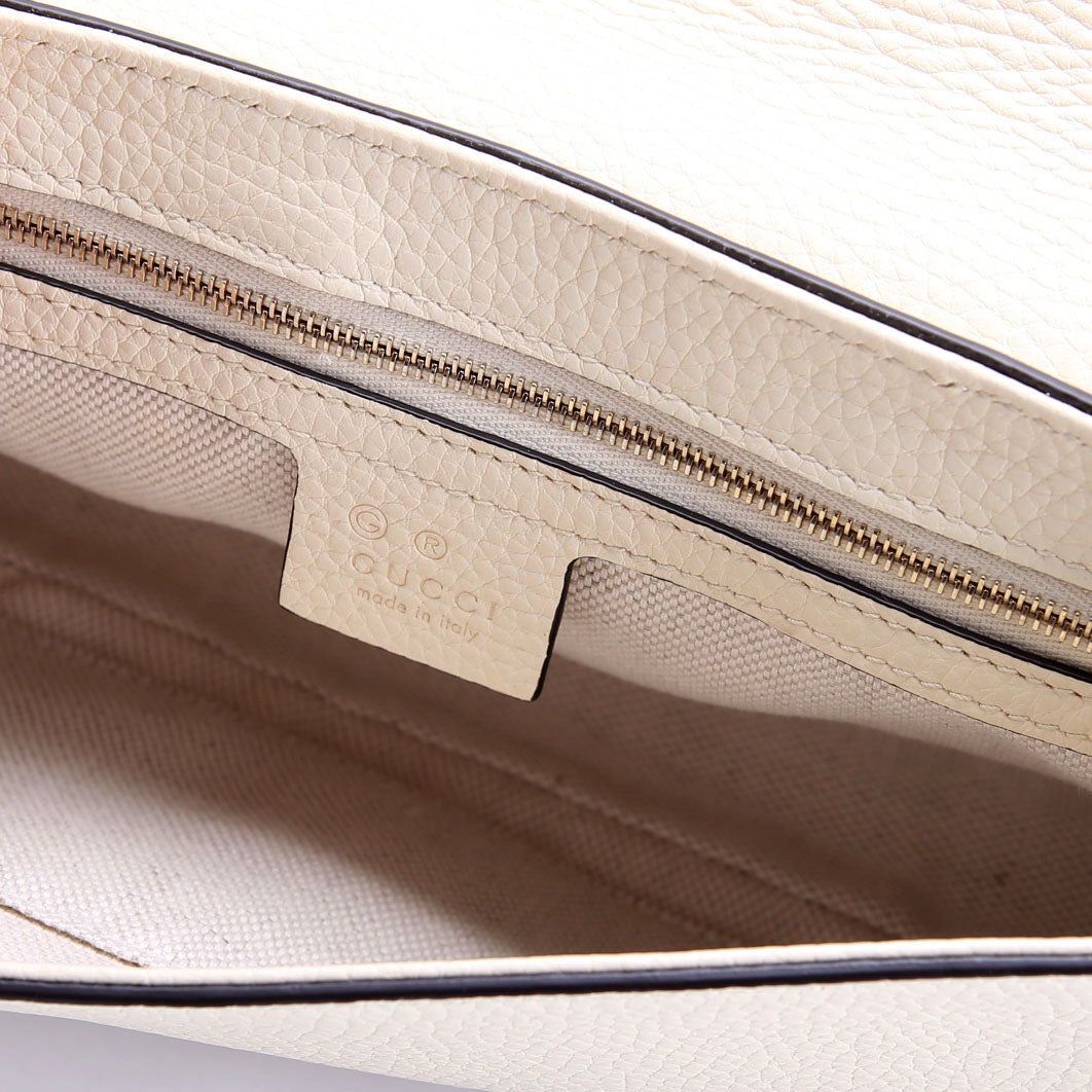 536224 Soho Chain Tassel Flap Cream