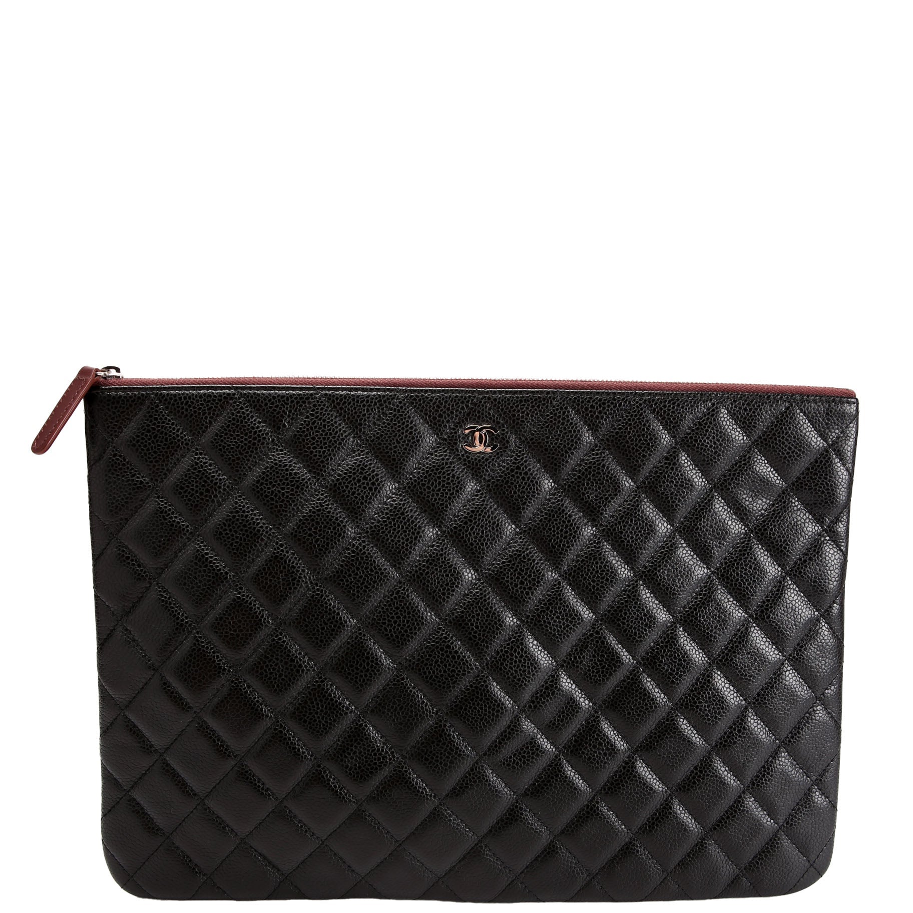 O Case Large Caviar Black