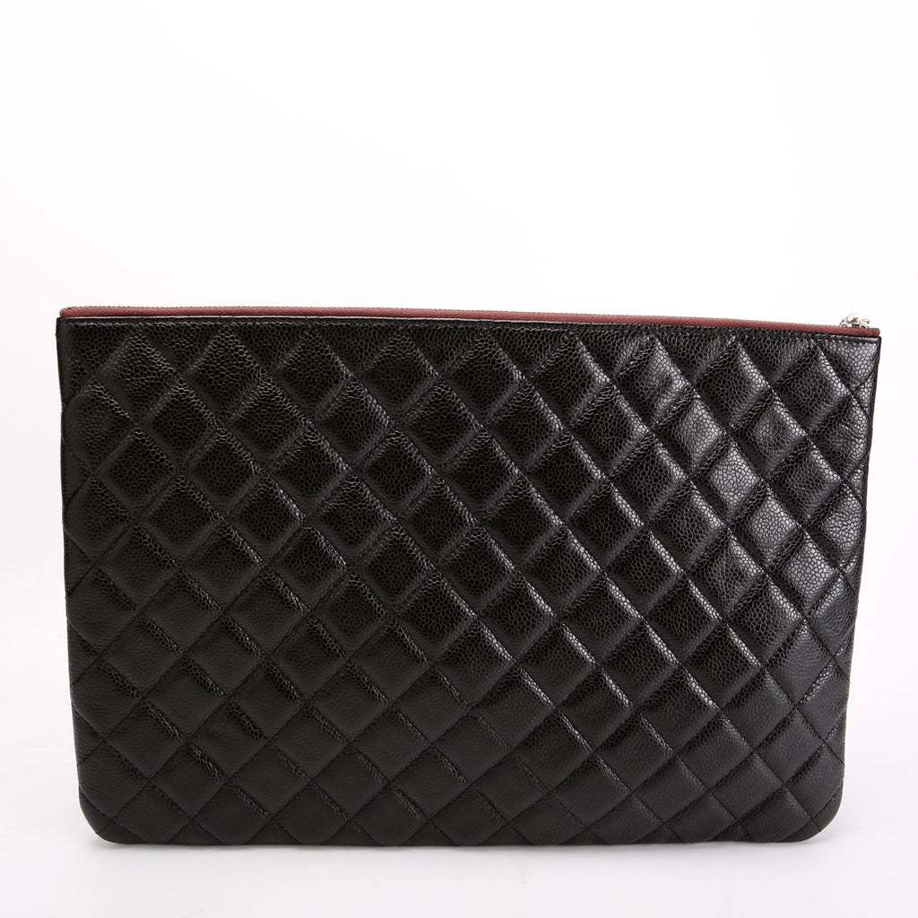 O Case Large Caviar Black