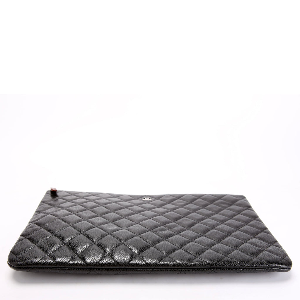 O Case Large Caviar Black