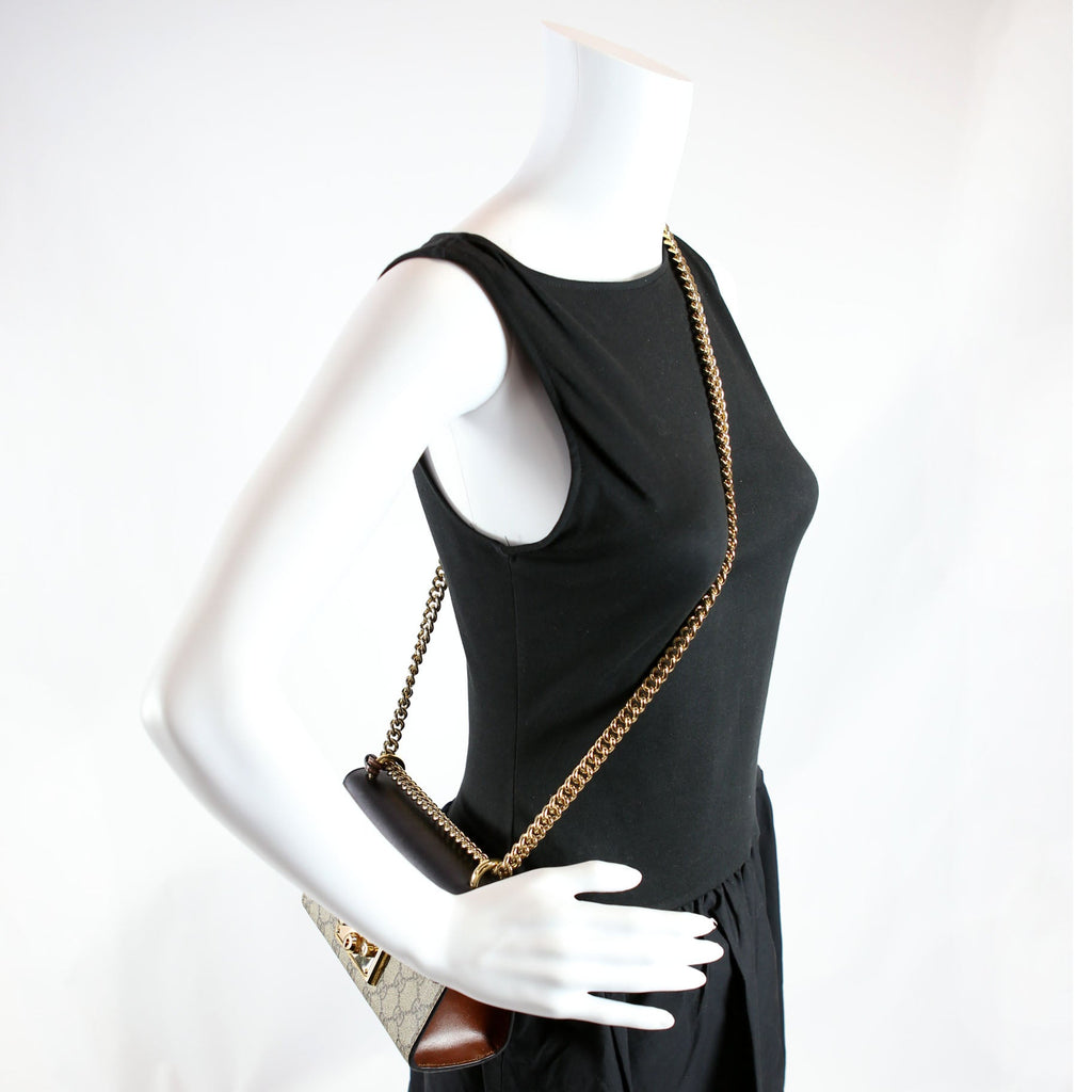409487 Padlock GG Supreme Small Black