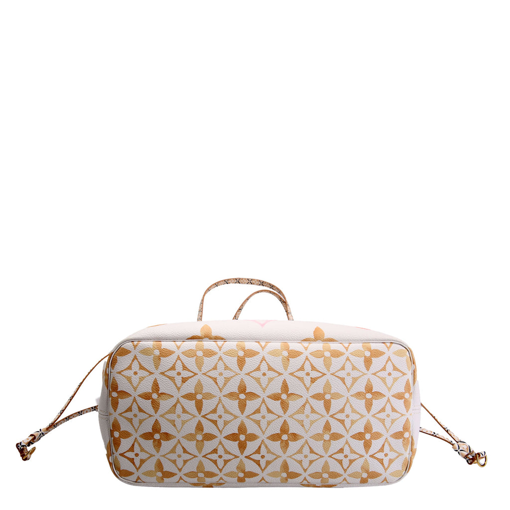 Neverfull With Wallet MM Watercolor BYTHEPOOL White/Tan