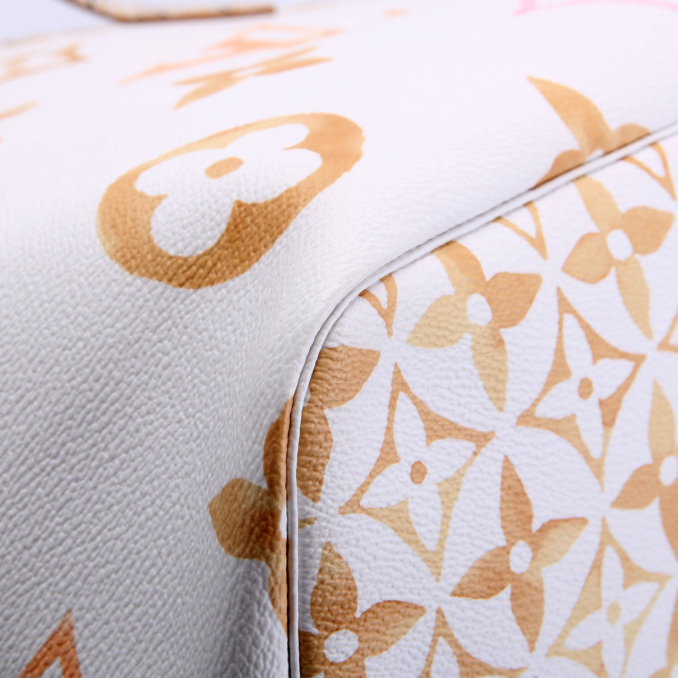 Neverfull With Wallet MM Watercolor BYTHEPOOL White/Tan