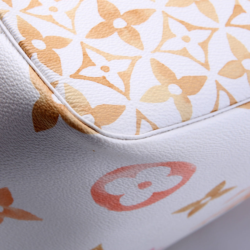 Neverfull With Wallet MM Watercolor BYTHEPOOL White/Tan