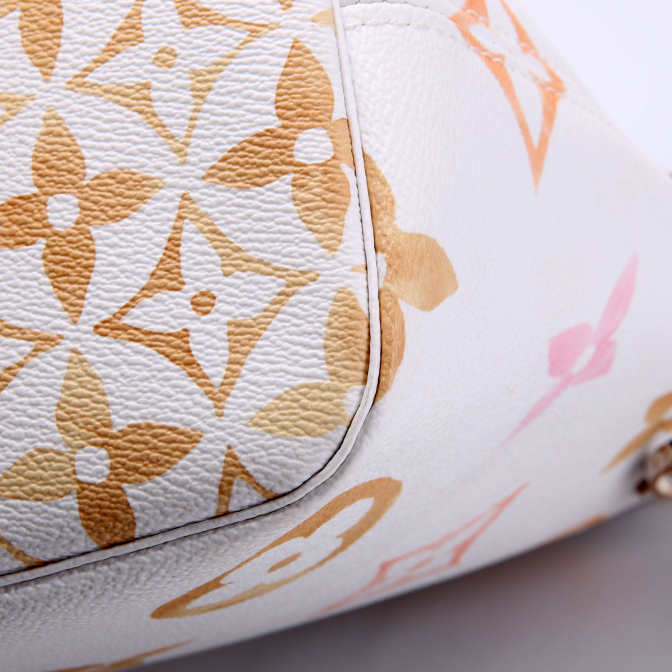 Neverfull With Wallet MM Watercolor BYTHEPOOL White/Tan