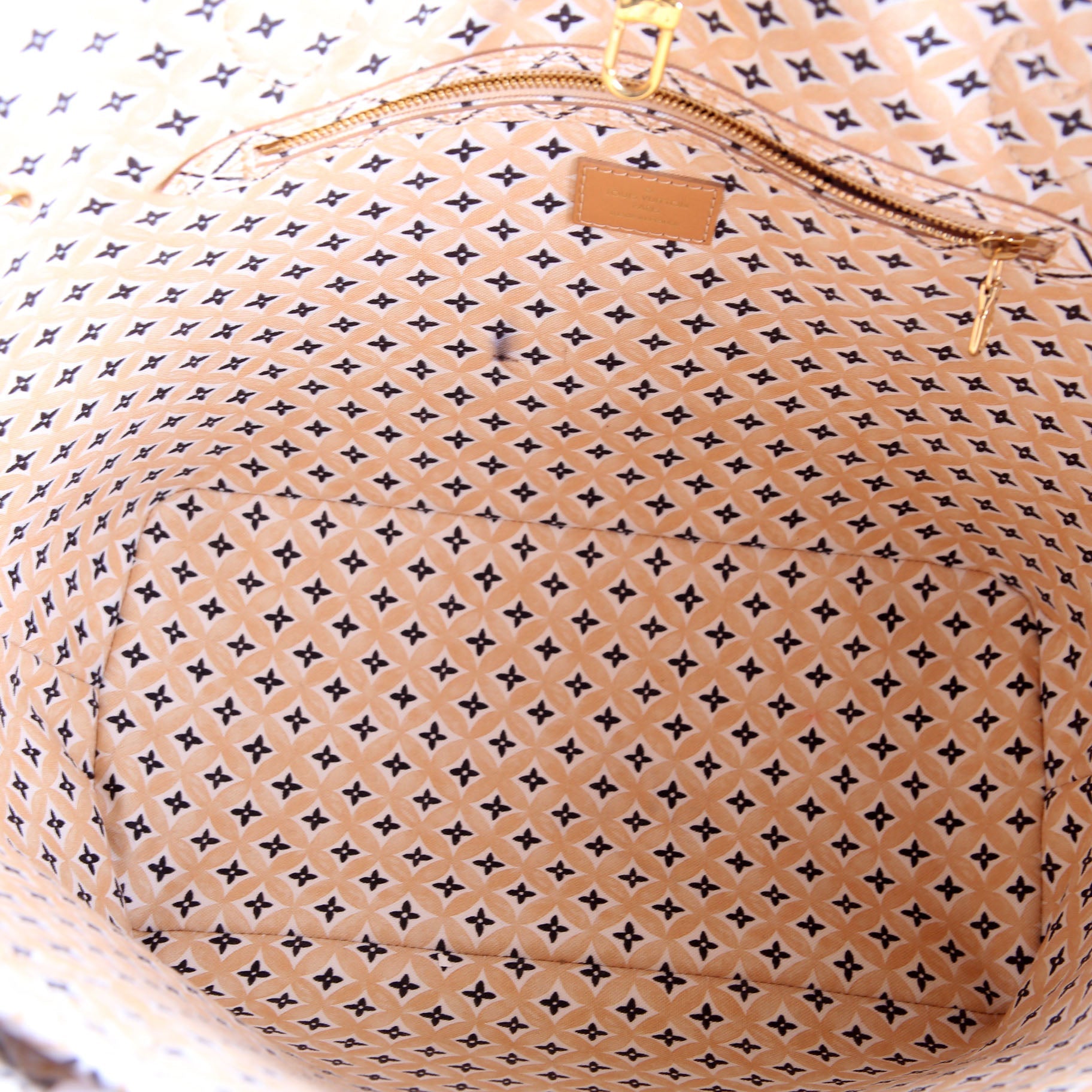 Neverfull With Wallet MM Watercolor BYTHEPOOL White/Tan