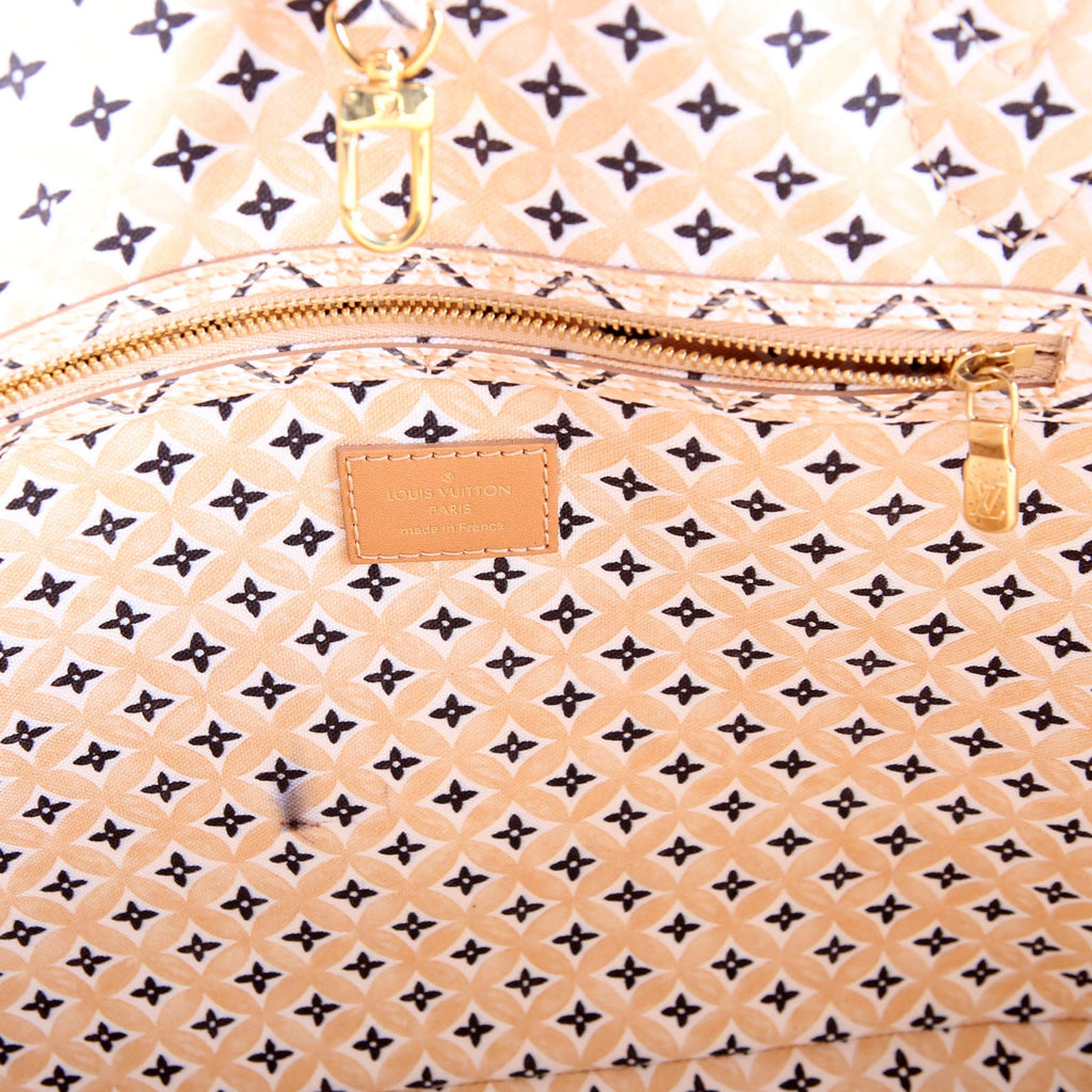 Neverfull With Wallet MM Watercolor BYTHEPOOL White/Tan
