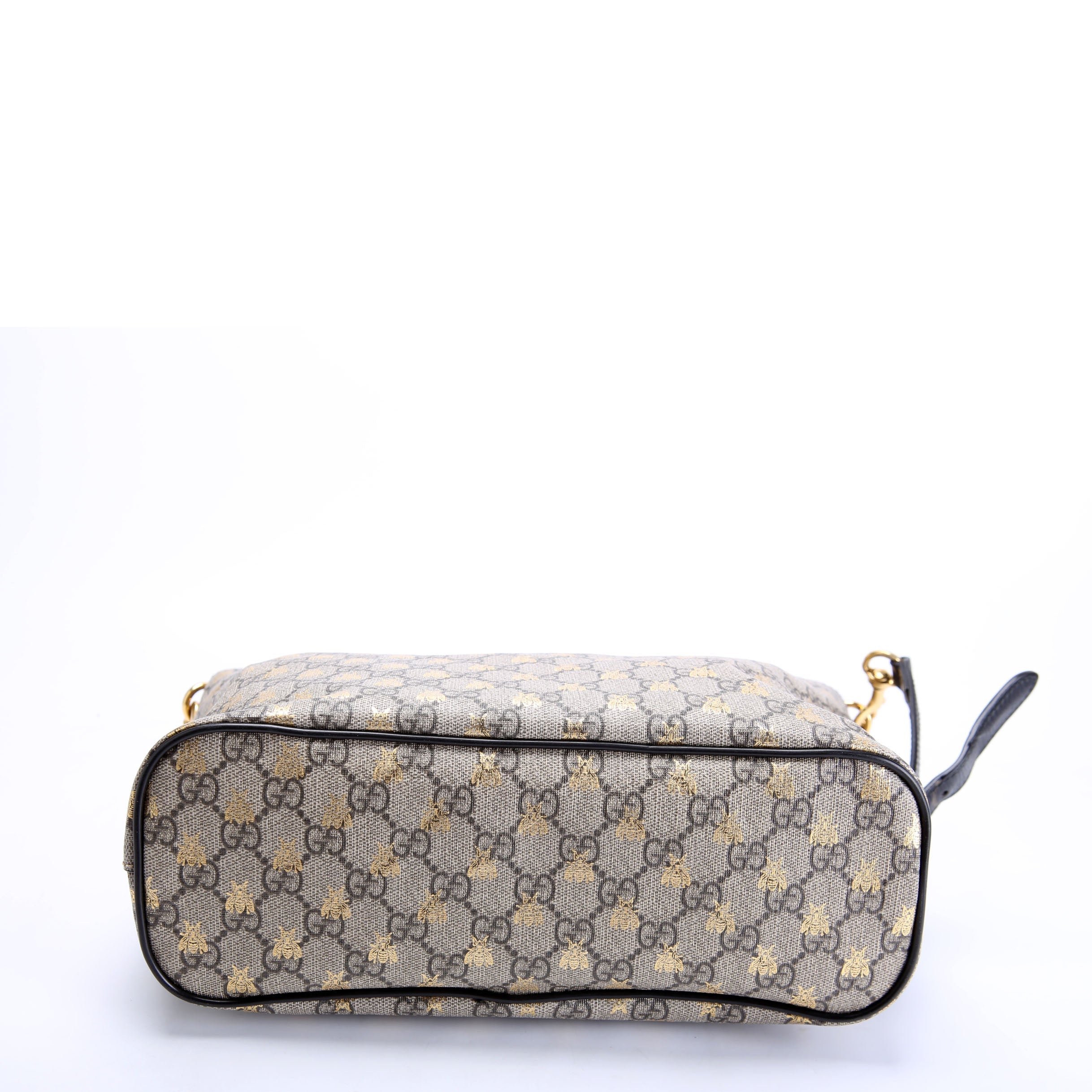473887 GG Supreme Bee Small Tote Black/Beige