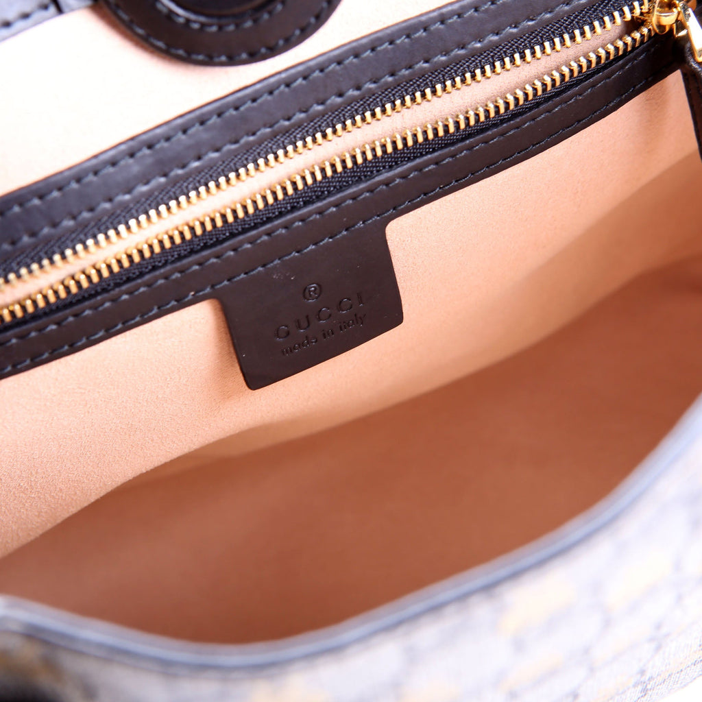 473887 GG Supreme Bee Small Tote Black/Beige