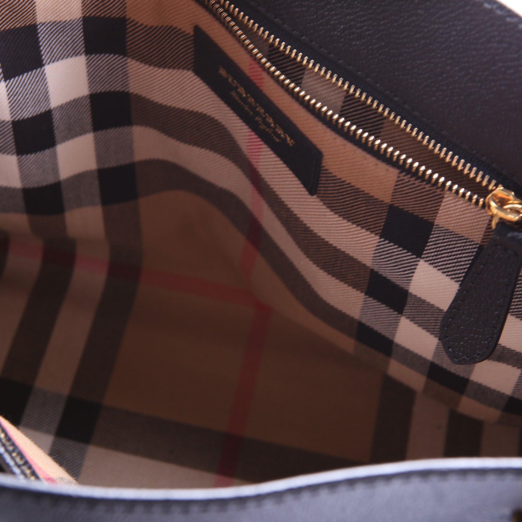 Grained Calfskin Buckle Tote Medium Black/Multicolor