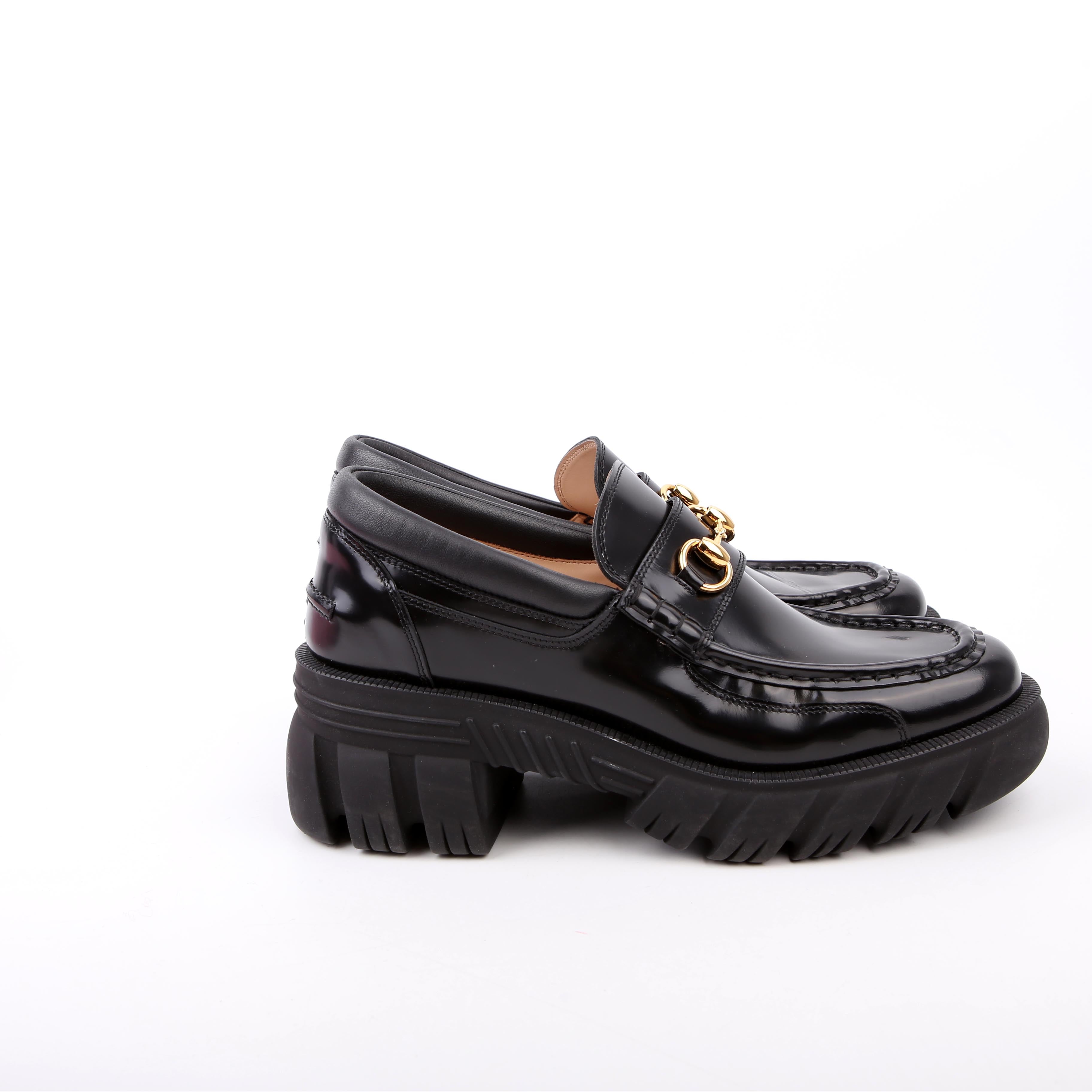 Horsebit Lug Sole Loafers Size 41