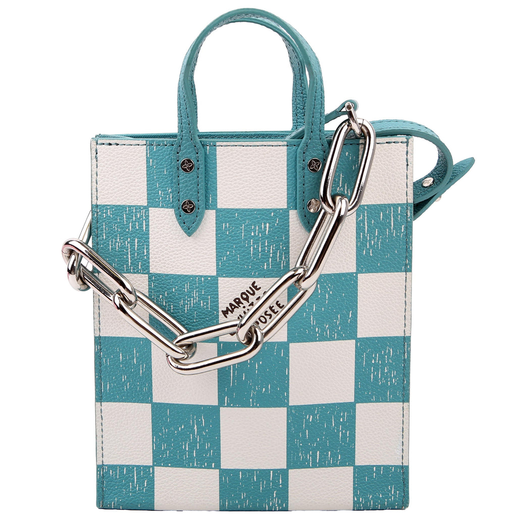 Sac Plat XS Abloh Checkers Teal