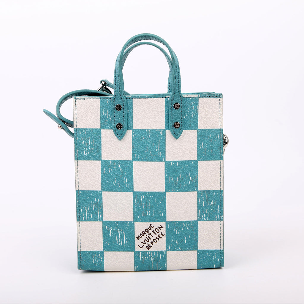 Sac Plat XS Abloh Checkers Teal