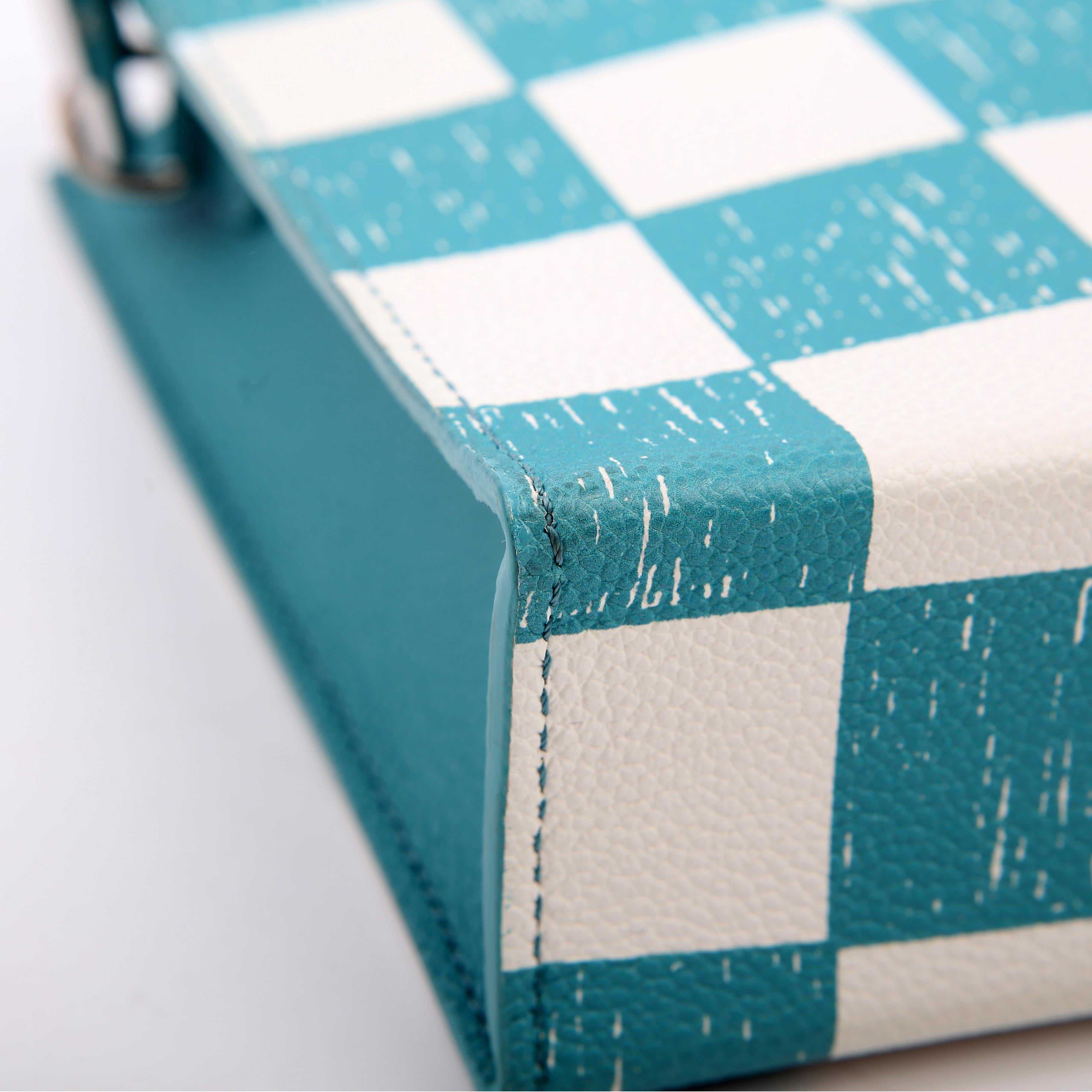 Sac Plat XS Abloh Checkers Teal