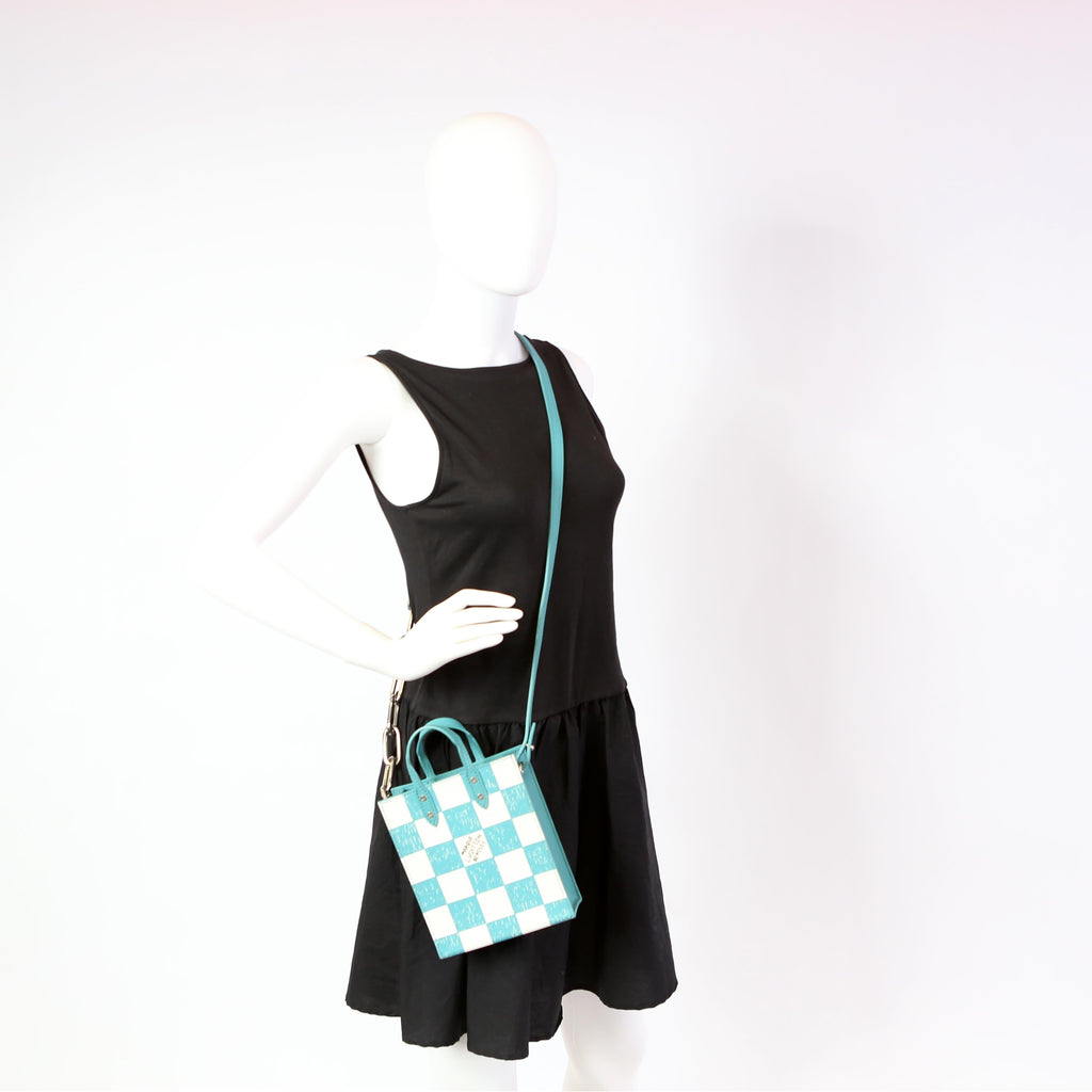 Sac Plat XS Abloh Checkers Teal