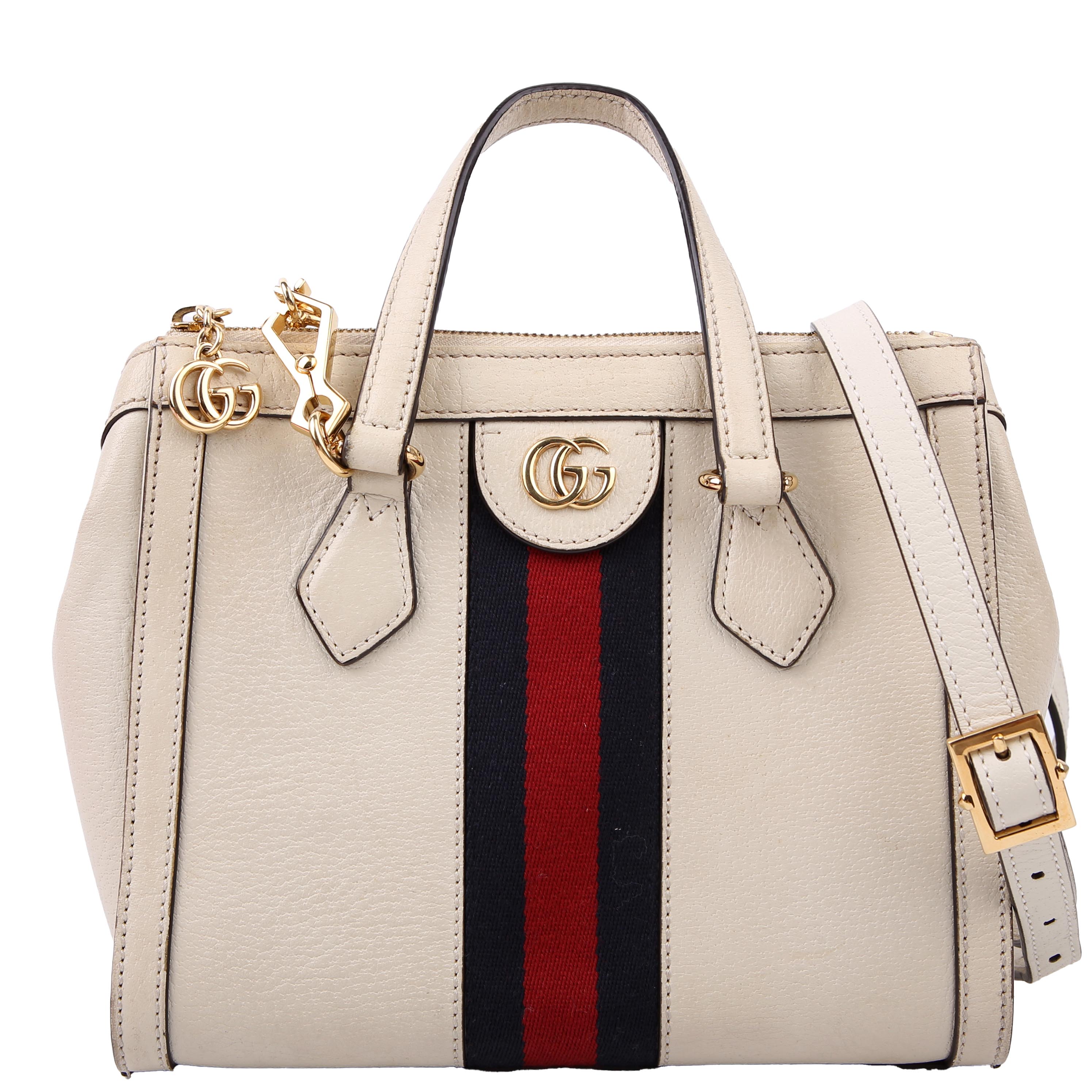 Gucci 547551 GG Supreme Ophidia Small Tote White