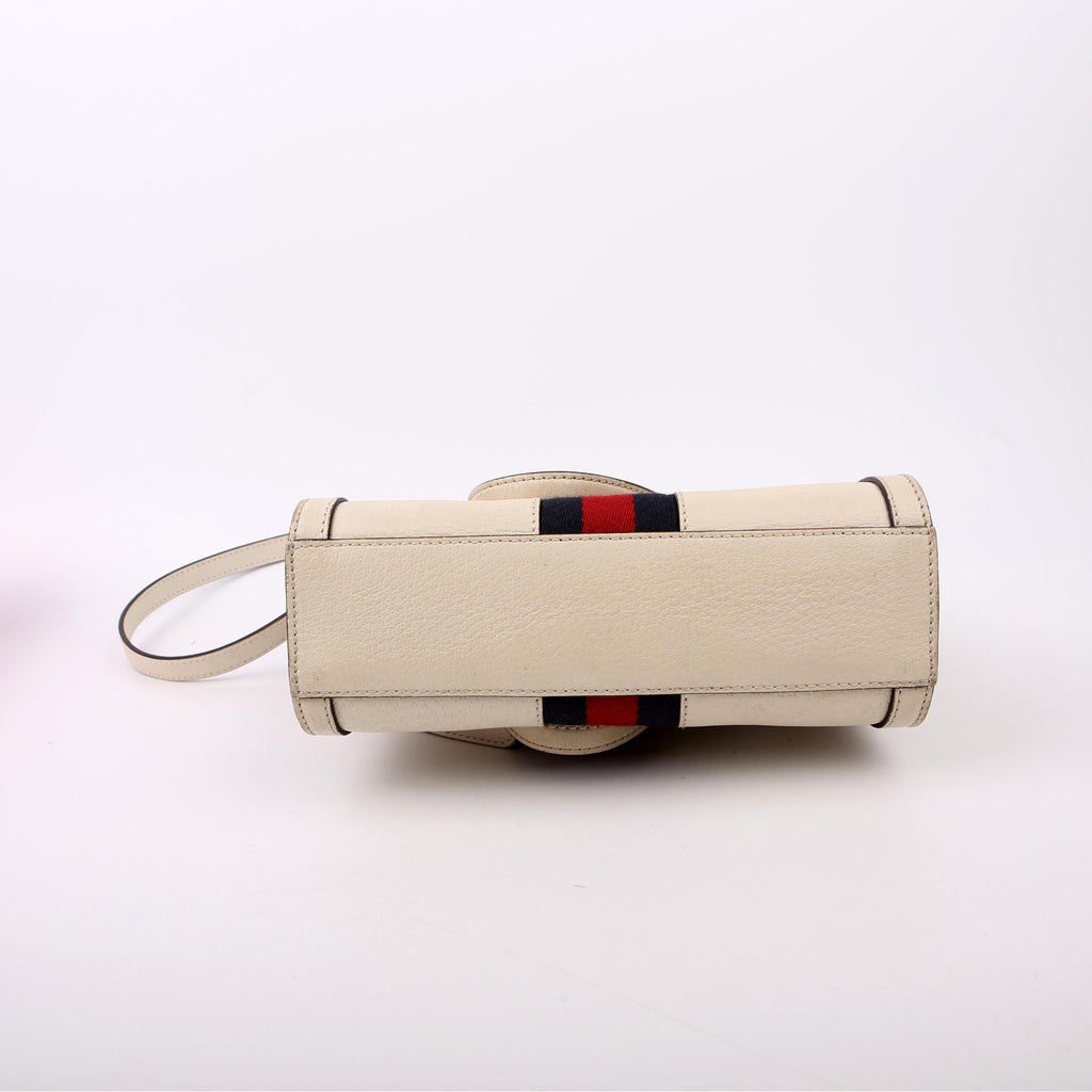 Gucci 547551 GG Supreme Ophidia Small Tote White