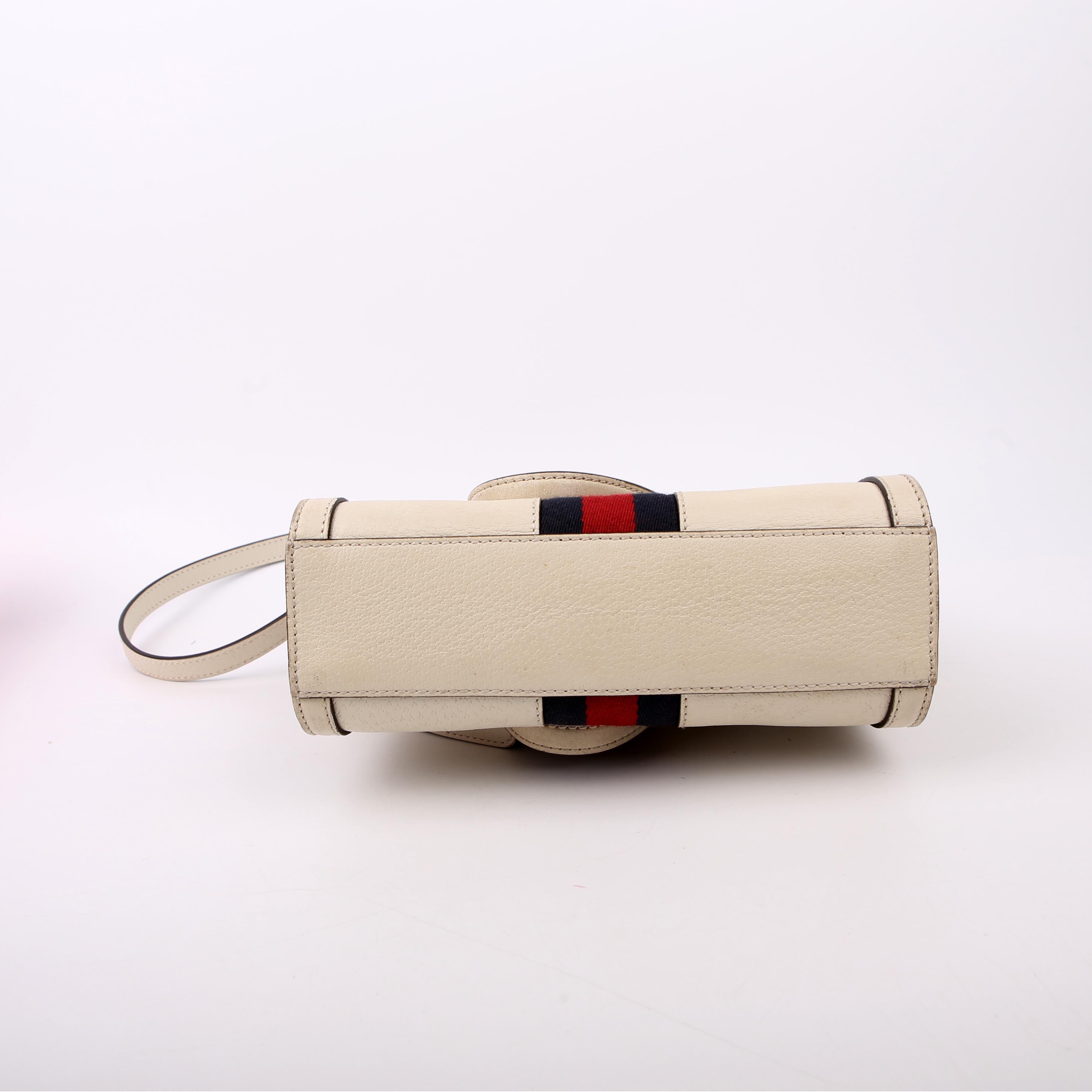 Gucci 547551 GG Supreme Ophidia Small Tote White