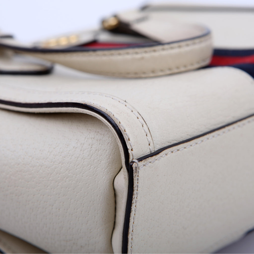 Gucci 547551 GG Supreme Ophidia Small Tote White