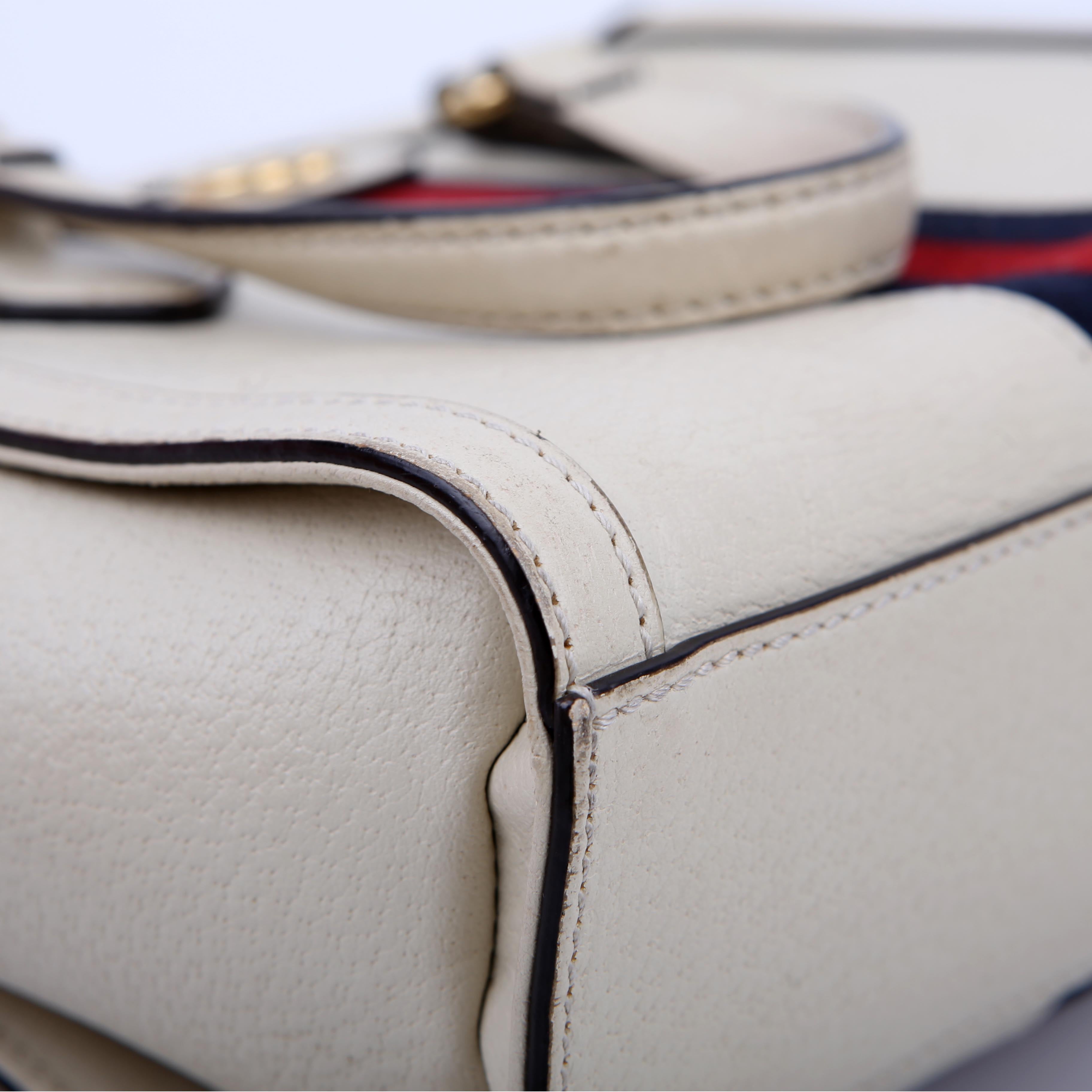 Gucci 547551 GG Supreme Ophidia Small Tote White