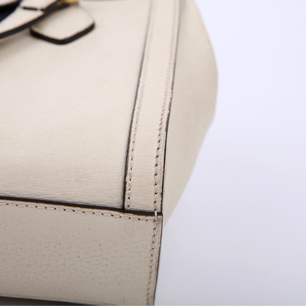 Gucci 547551 GG Supreme Ophidia Small Tote White