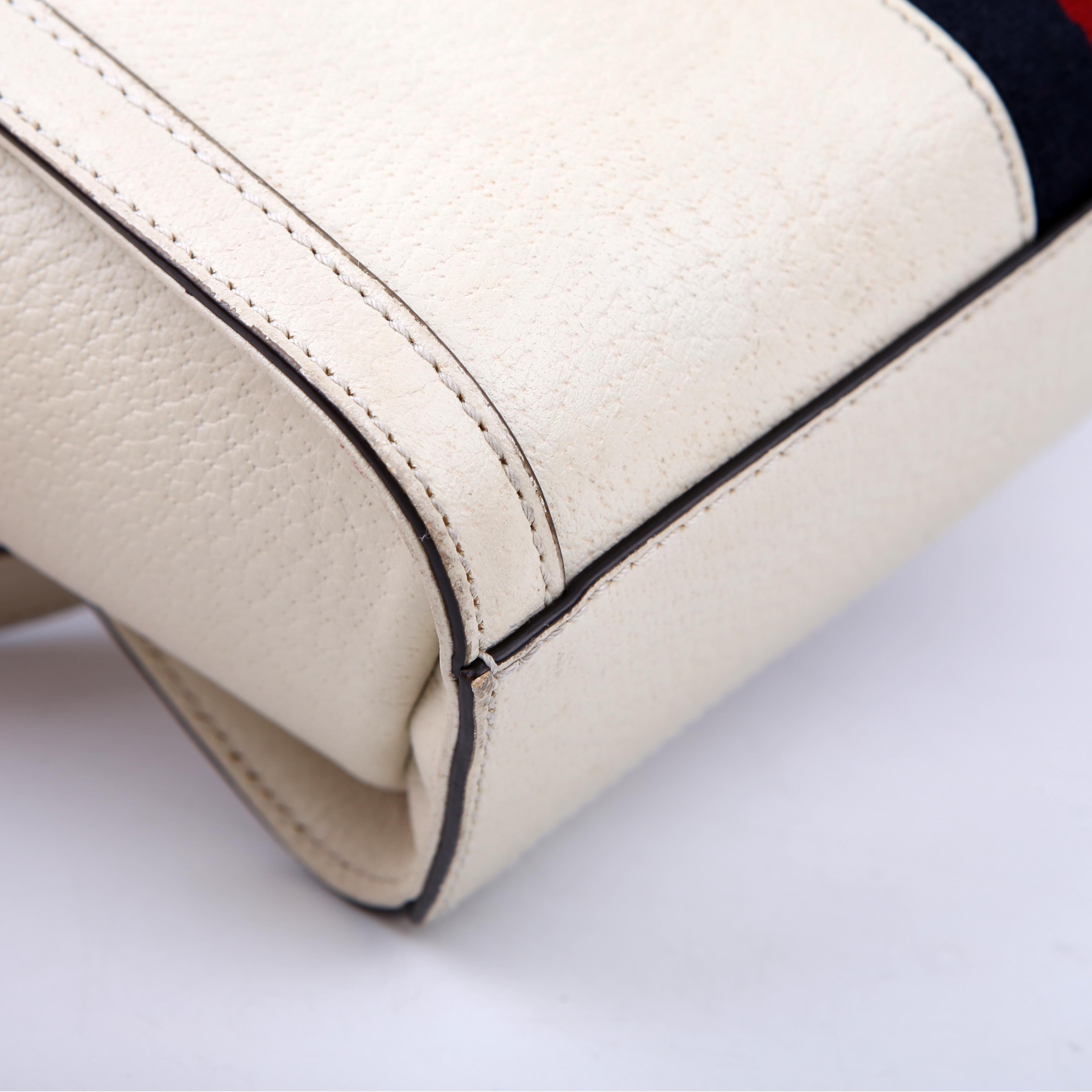 Gucci 547551 GG Supreme Ophidia Small Tote White