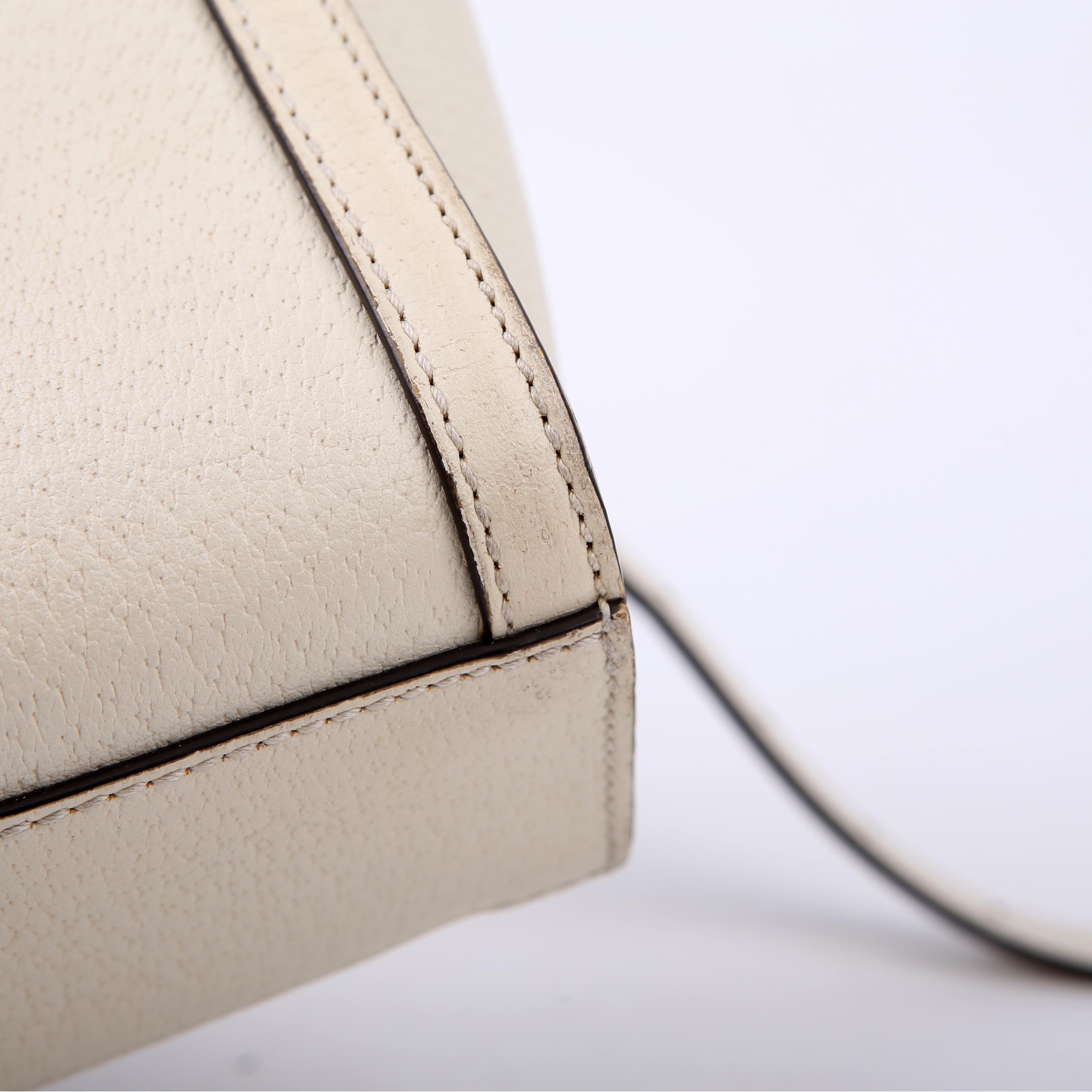 Gucci 547551 GG Supreme Ophidia Small Tote White