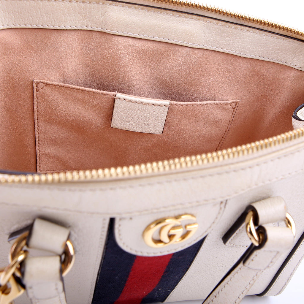 Gucci 547551 GG Supreme Ophidia Small Tote White