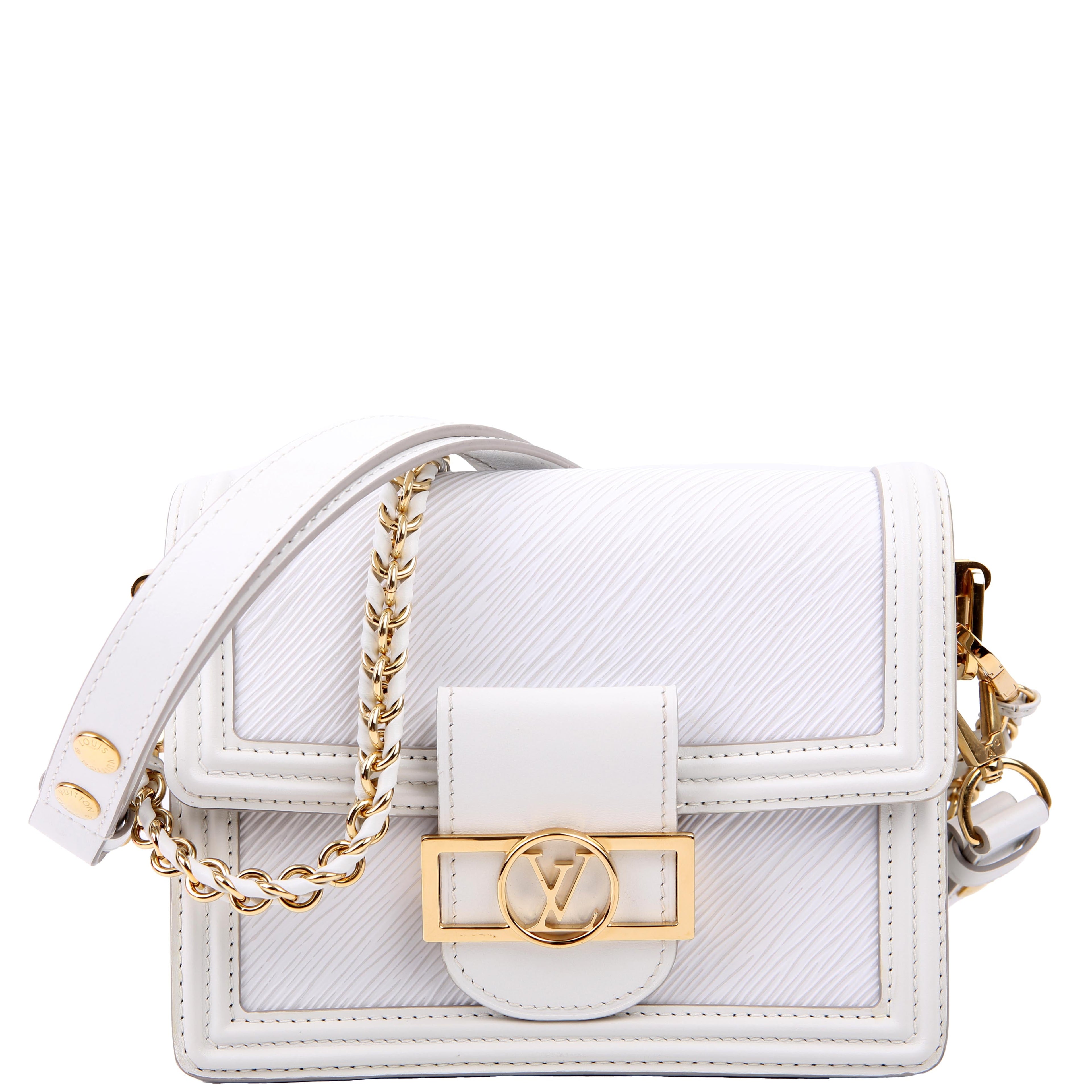 Dauphine Mini Epi Leather White