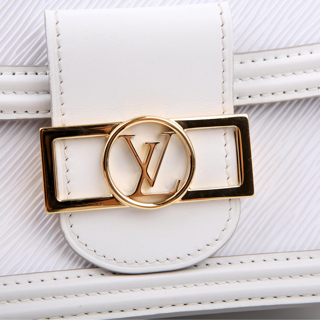 Dauphine Mini Epi Leather White