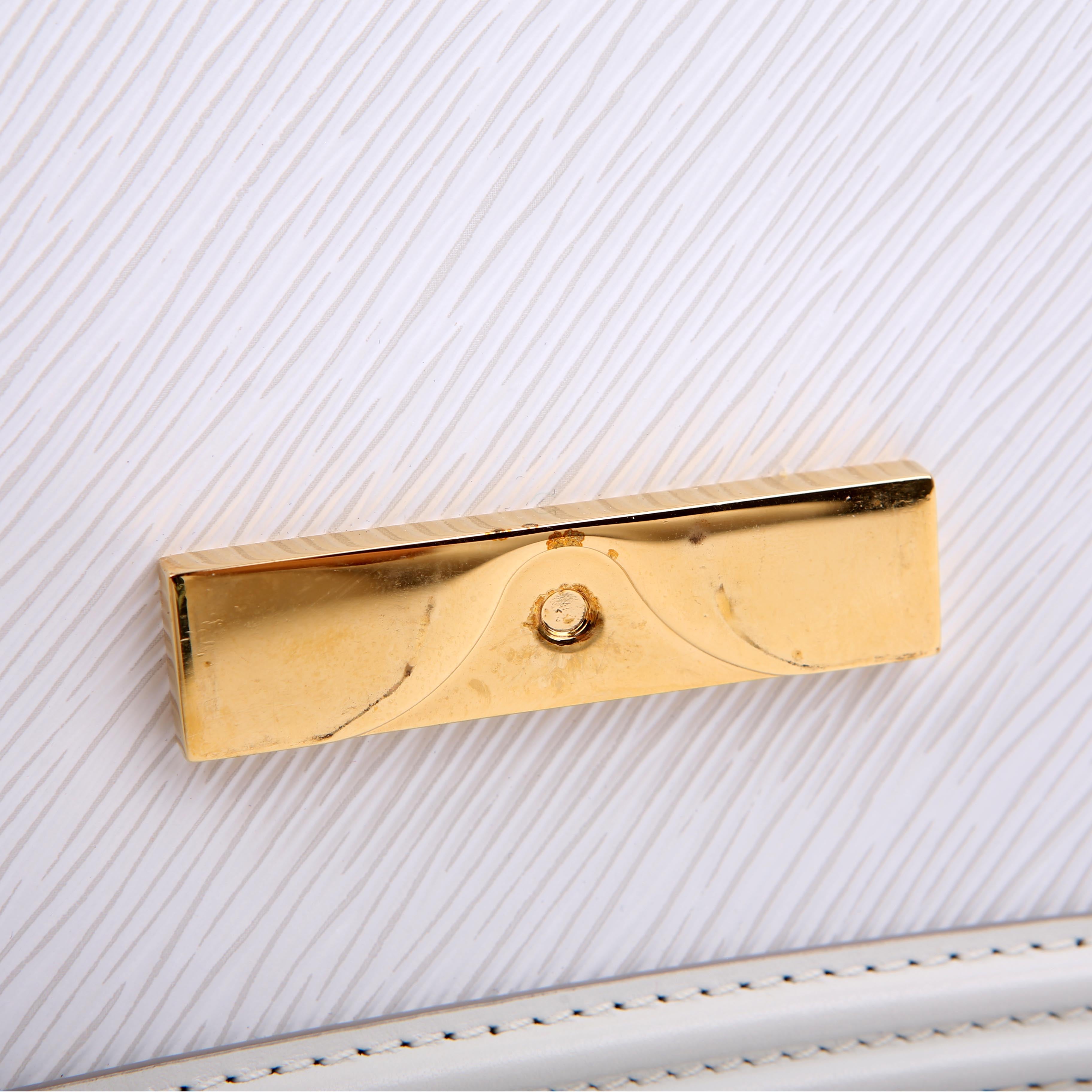 Dauphine Mini Epi Leather White