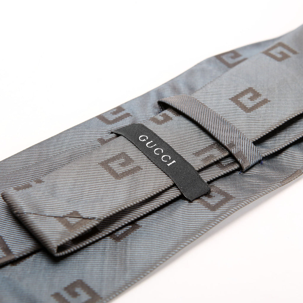 Gucci Silk Tie Grey