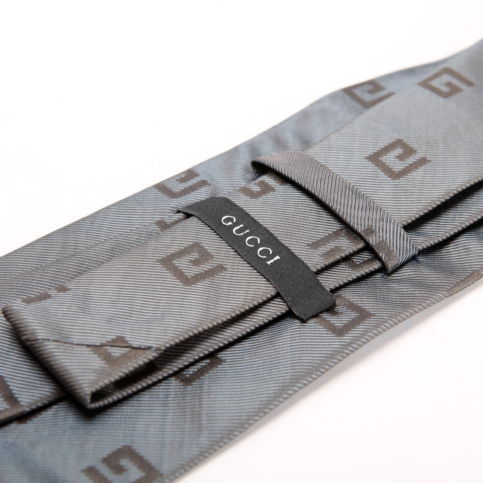 Gucci Silk Tie Grey