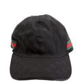 200035 GG Canvas Web Cap Hat Size Large Black