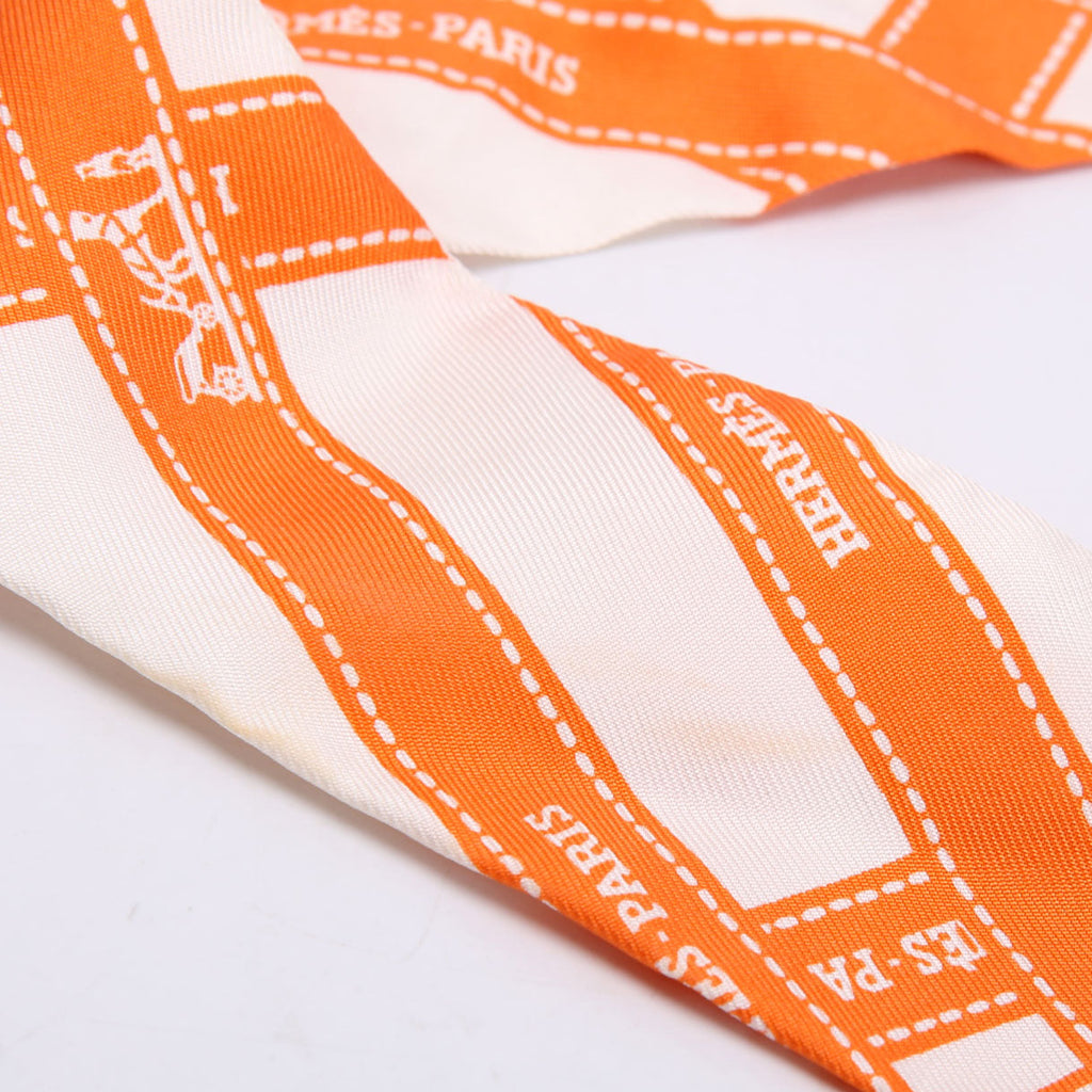 Bolduc Silk Twilly 4 Orange/Cream