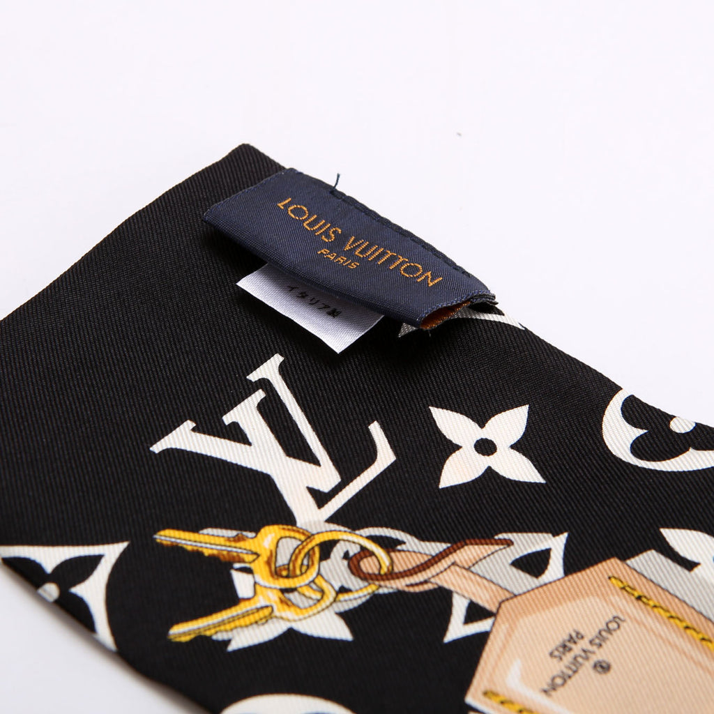 Confidential Bandeau Silk Scarf Black/White