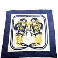Brides De Gala 90 Silk Scarf Blue/White