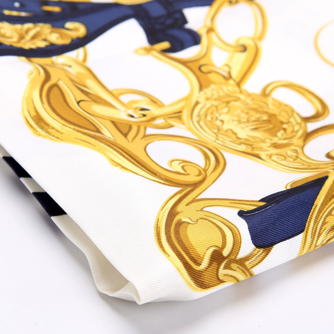 Brides De Gala 90 Silk Scarf Blue/White