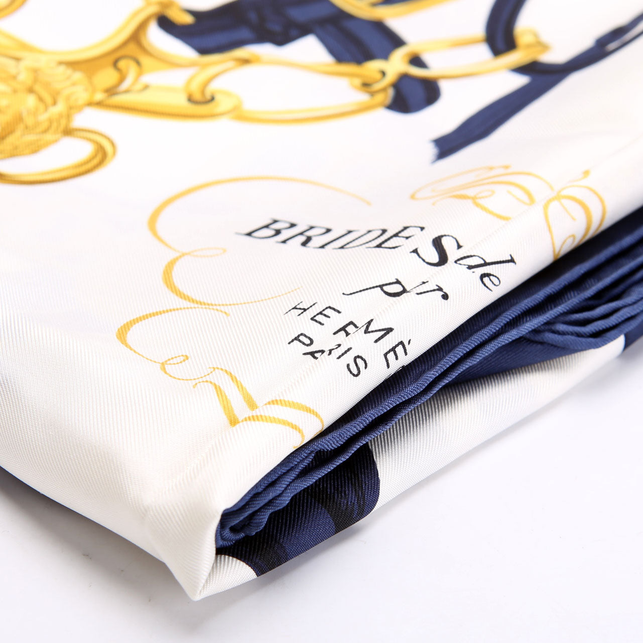 Brides De Gala 90 Silk Scarf Blue/White